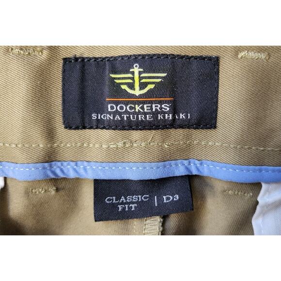 DOCKERS Signature Khaki D3 Classic Fit Pants / Slacks Men's Size 34 X 33 - Picture 8 of 16